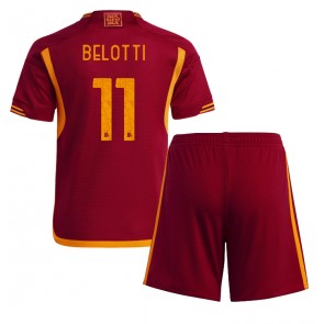 Maillot de foot AS Roma Andrea Belotti #11 Domicile enfant 2023-24 Manches Courte (+ pantalon court)